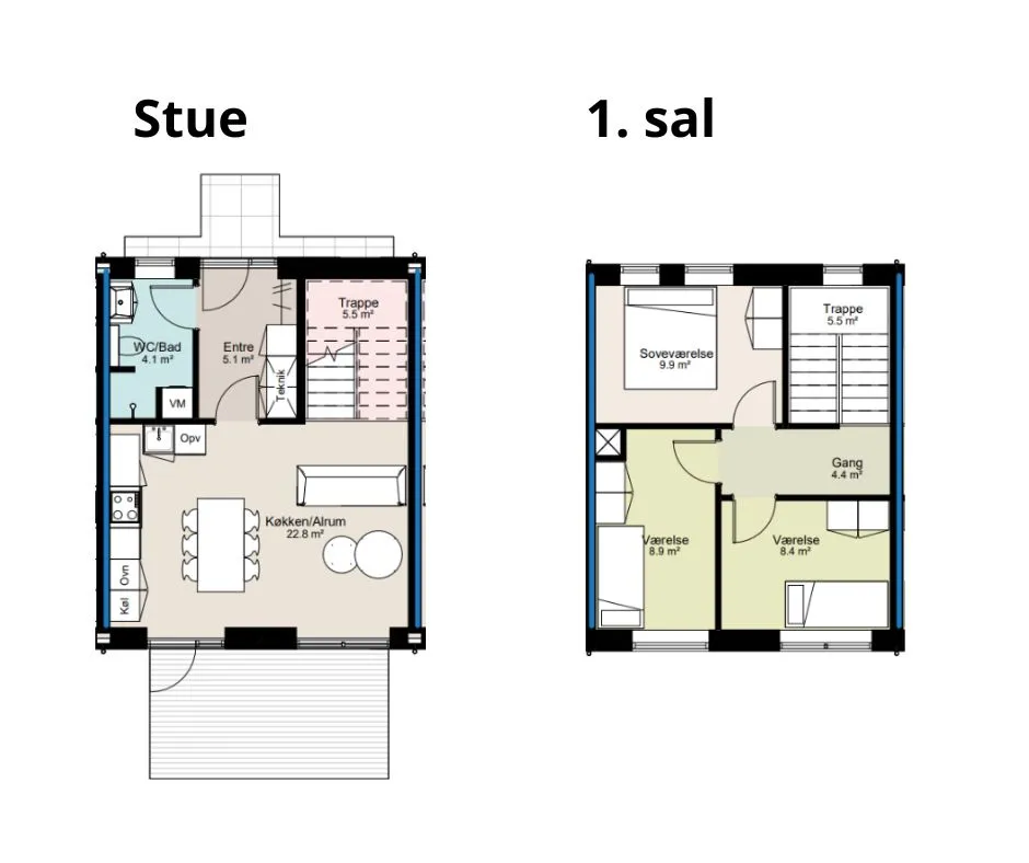 4-vær. rækkehus på 90 m² - Viborg - Billede 9