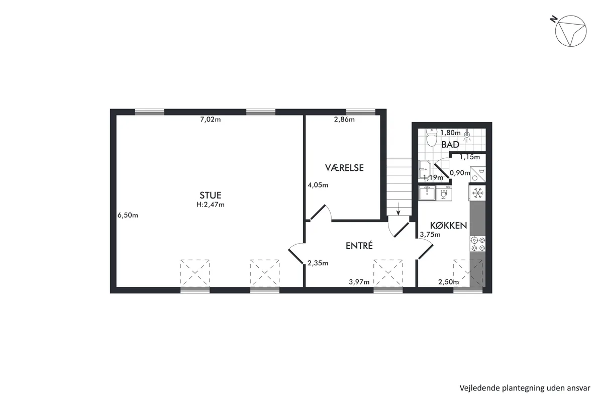 2-vær. lejlighed på 93 m² - Hillerød - Billede 1