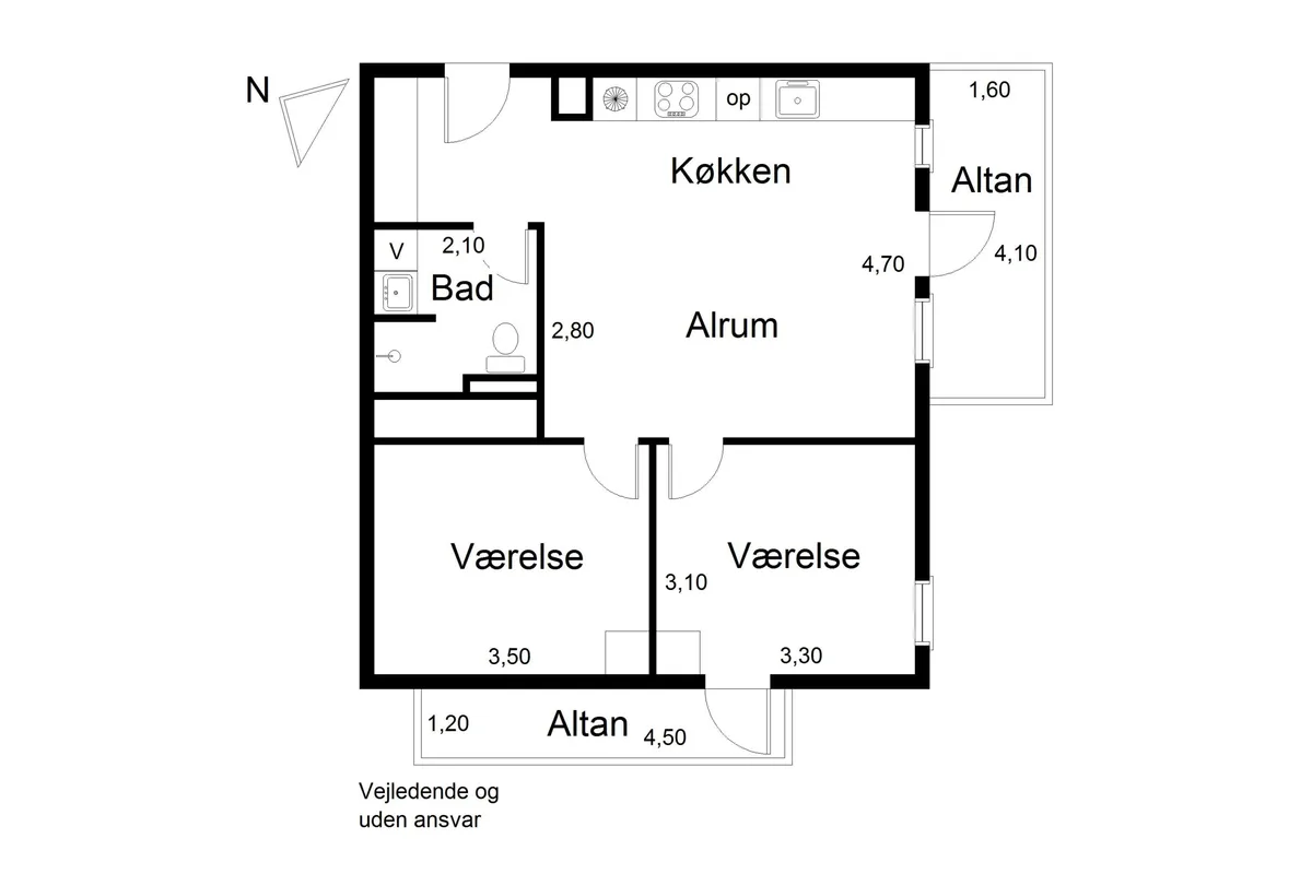 3-vær. lejlighed på 71 m² - Risskov - Billede 7