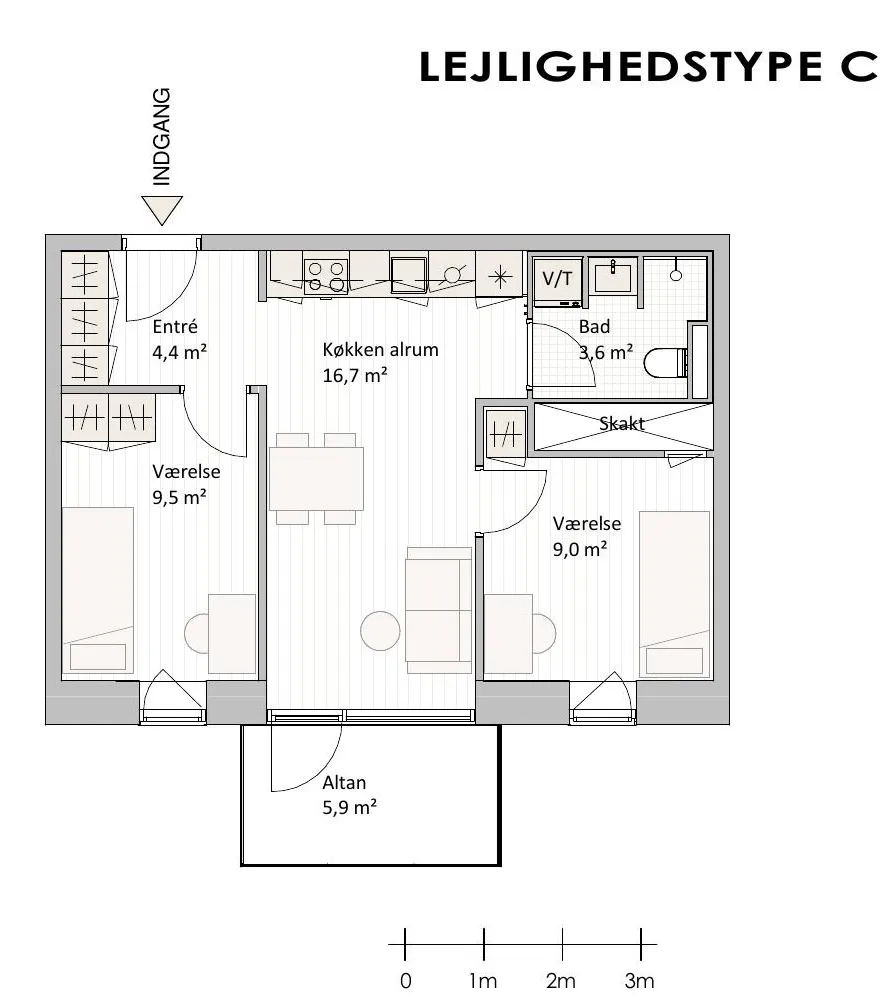 2-vær. lejlighed på 58 m² - Aalborg - Billede 10