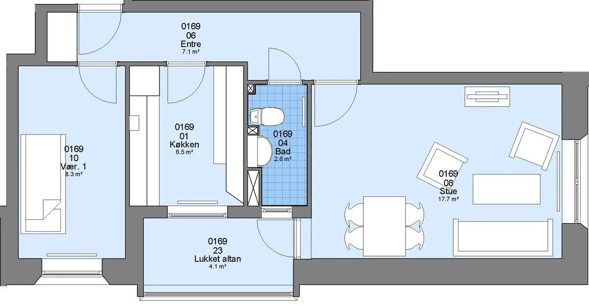 2-vær. lejlighed på 54 m² - Holstebro - Billede 12