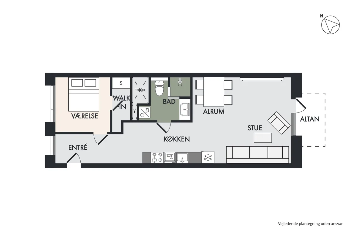 2-vær. lejlighed på 58 m² - Odense M - Billede 13