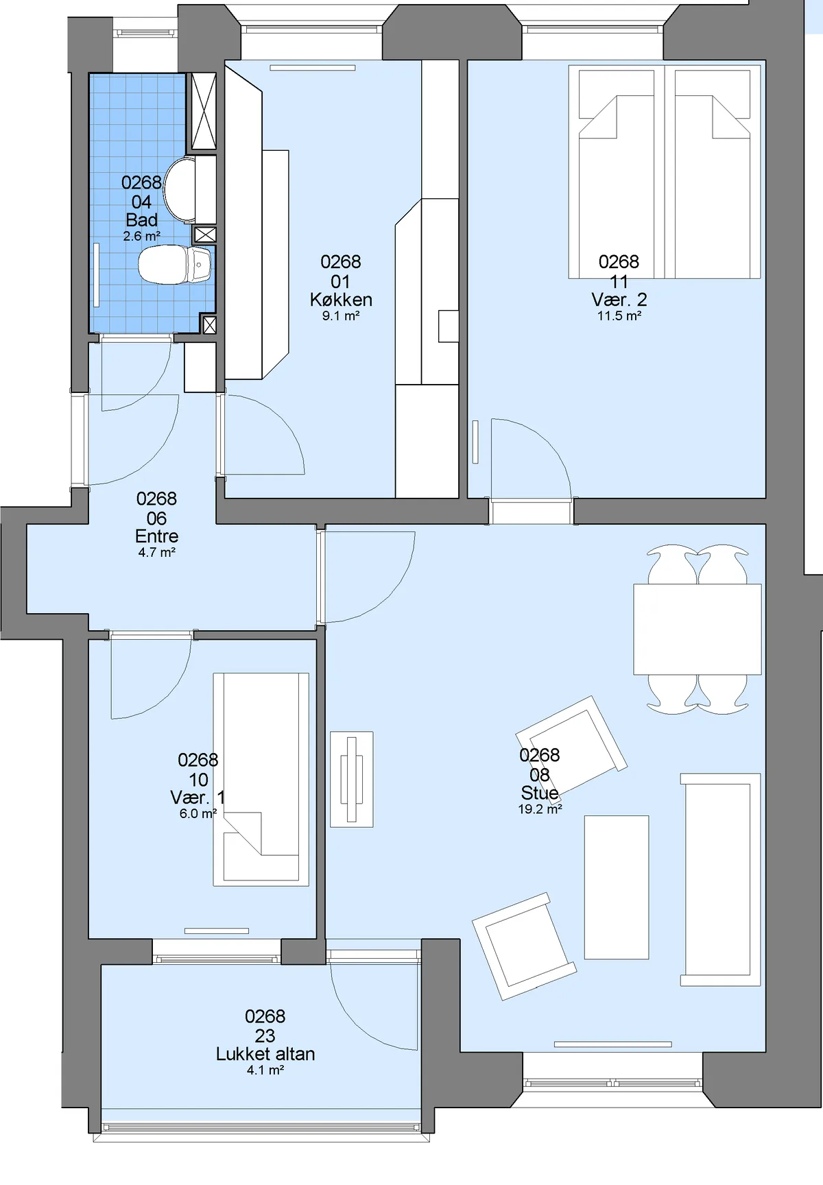 3-vær. lejlighed på 70 m² - Holstebro - Billede 12
