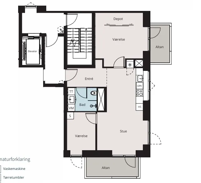 3-vær. lejlighed på 97 m² - København S - Billede 8