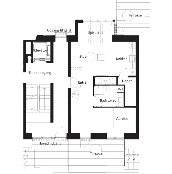 2-vær. lejlighed på 75 m² - Valby - Billede 10