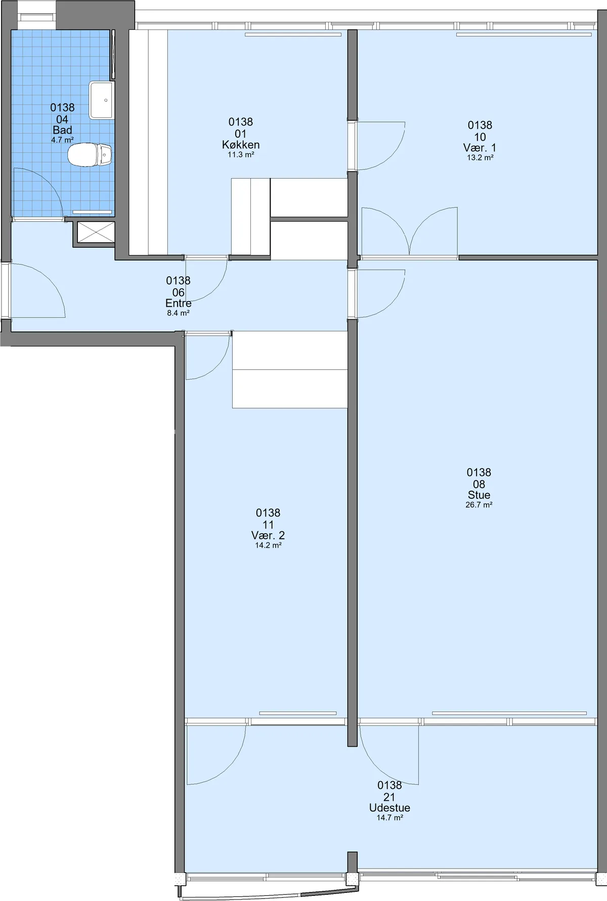 3-vær. lejlighed på 92 m² - Viborg - Billede 5